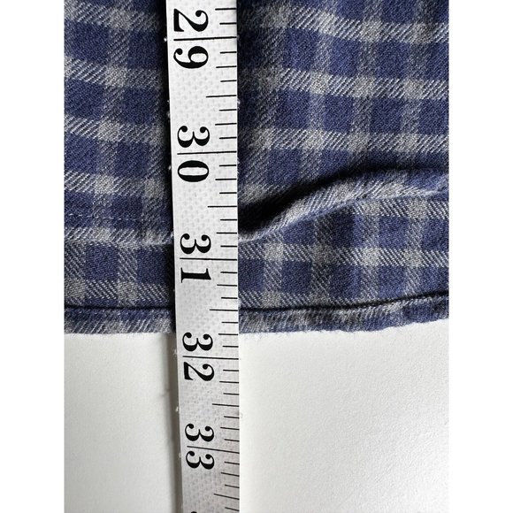 Vineyard Vines Shirt Mens M Blue Gingham Flannel Tucker Button Down Logo Classic - Picture 4 of 8
